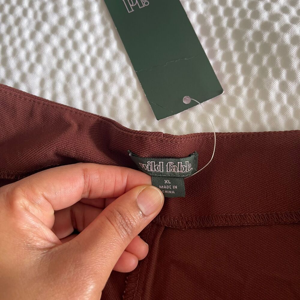 NWT Wild Fable Brown High Waisted Shorts XL Extra Large Tailored A-Line - Picture 4 of 8